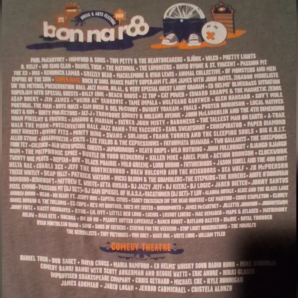 🔥Vintage Gray Bonnaroo Music Fest 2013 T-Shirt Sz M - Picture 5 of 5